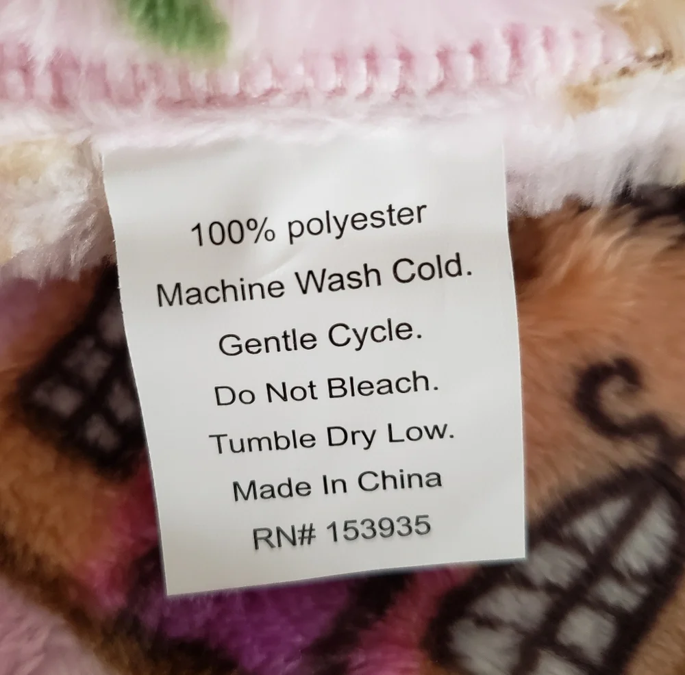 Halloween Gingerbread House Pink Throw Blanket 60 x 70 NWT